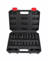 AW-Tools Smūginių galvučių rinkinys AWTools AW38695BL; 1/2''; 10-19 mm; 20 vnt.