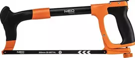 Piła 300 mm tvirtas metalo pjūklas su ašmenų laikikliu, aliuminis, dviejų komponentų rankena