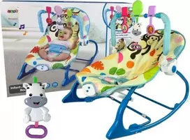 Lean Toys 2-in-1 sūpuoklės-kėdutė su zebru