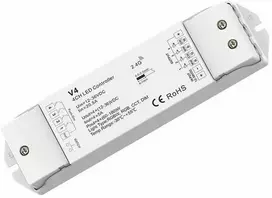 RGBW/RGB/CCT LED juostų valdymo sistemos radiobanginis imtuvas, 12 - 48V, 4x5A
