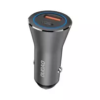 Dudao greitas automobilinis įkroviklis C tipo USB (PD) + USB QC5.0 45 W pilka (R4MAX pilka)