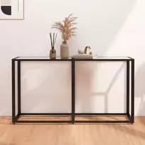Konsolinis staliukas, skaidrus, 140x35x75,5cm, stiklas