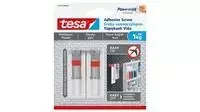 Tesa lipnūs varžtai, 2 vnt., tapetams ir tinkui, iki 1kg vienam varžtui, reguliuojami, baltas
