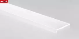 Užglaistomo LED profilio GIZALL-T 3000mm dangtelis pieno spalvos