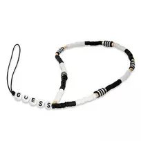 Guess pakabukas GUSTBCKH telefono dirželis juodai baltos spalvos Heishi Beads
