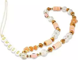 Guess virvelė telefonui GUSTBOHP rudos spalvos Beads Bohemia