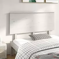 Lovos galvūgalis, baltas, 144x6x82,5cm, pušies medienos masyvas