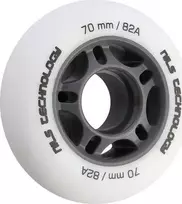 Ratukai riedučiams Nils Extreme, balti matiniai, 70x24 mm, 4 vnt.