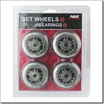 PU 80x24 82A TRANSPARENT (4 pcs) + ABEC-7 (8 pcs) SET NILS EXTREME