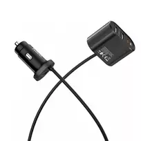 Partner Telecom Įkroviklis automobilinis Hoco Z35 Quick Charge 18W (2xUSB 1xType-C 3A) juodas