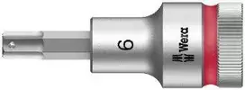 1/2" lizdas su šešiakampe šešiakampe galvute M6/60mm su laikymo funkcija 8740 C HF Zyklop Wera [05003822001]