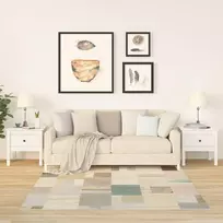 Šoniniai staliukai, 2vnt., balti, 50x50x49cm, pušies masyvas
