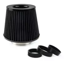 Kūginis oro filtras automobiliui, universalus, juodas, su 3 adapteriais, AMIO-02546