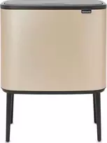 Šiukšlių dėžė Brabantia Bo Touch, 3 x 11 l, Šampano spalvos