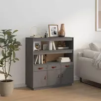Komoda, pilka, 100x40x108,5cm, pušies medienos masyvas