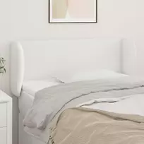 Galvūgalis su auselėmis, baltos,93x23x78/88cm, dirbtinė oda