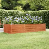 Aukštas sodo lovelis, rūdžių, 240x80x45cm, Corten plienas