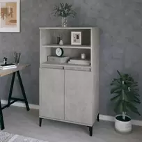 Komoda, betono pilkos spalvos, 60x36x110cm, apdirbta mediena