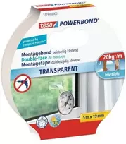 Tesa Powerbond taśma montażowa Transparent 5m 19mm