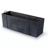Prosperplast Plastikinis vazonas URBI CASE BETON EFFECT W, su įdėklu, tamsiai pilkos sp., 58 x 18 x 20 cm