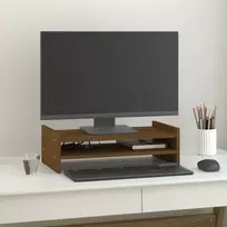 Laikiklis Monitoriaus stovas, medaus rudas, 50x27x15cm, pušies masyvas