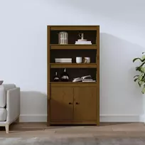 Komoda, medaus ruda, 80x35x154cm, pušies medienos masyvas