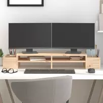 Laikiklis Monitoriaus stovas, 100x27,5x15cm, pušies medienos masyvas