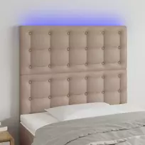 Galvūgalis su LED, kapučino spalvos, 100x5x118/128cm