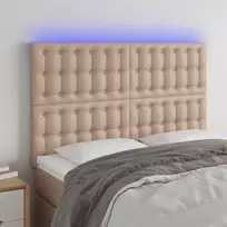 Galvūgalis su LED, kapučino spalvos, 144x5x118/128cm
