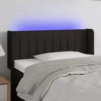 Galvūgalis su LED, juodos spalvos, 83x16x78/88cm, audinys