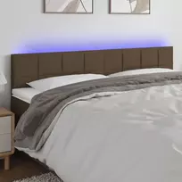 Galvūgalis su LED, taupe spalvos, 200x5x78/88cm, audinys