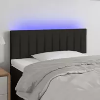 Galvūgalis su LED, juodos spalvos, 100x5x78/88cm, audinys