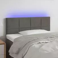 Galvūgalis su LED, tamsiai pilkas, 80x5x78/88cm, aksomas