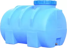 Universali talpa horizontali, apvali MĖLYNA, Talpa vandeniui, kurui, chemijai: 250L