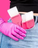 Nitrilinės, rožinės pirštinės Framar Rožinė Paws Nitrile Gloves 100vnt S dydis