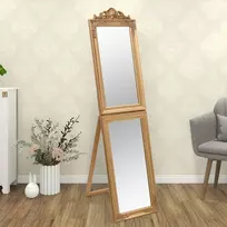 Laisvai pastatomas veidrodis, auksinės spalvos, 40x160cm