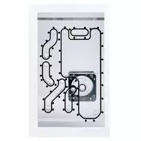 Stealkey Customs Lian Li O11D Mini Front MK2 D5 Distroplate - akrilinis - baltas