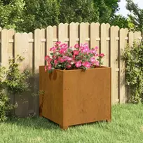 Lovelis su kojelėmis, rūdžių, 42x40x43cm, Corten plienas