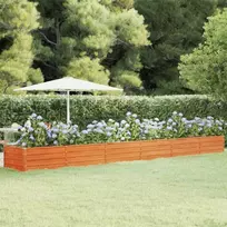 Aukštas sodo lovelis, rūdžių, 600x80x45cm, Corten plienas