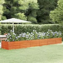 Aukštas sodo lovelis, rūdžių, 480x80x45cm, Corten plienas