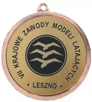 Tryumf Bronzos medalis su vieta emblemai 50 mm - plieno medalis su graviravimu ant laminato