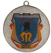 Tryumf Medal sidabrinė- biegi - medal plieno su nadrukiem luxor jet