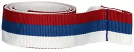 Detal Kaspinas 20 mm - balta-mėlyna-raudona