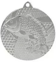 Tryumf Medal sidabrinė- wędkarstwo - ryba - medal plieno