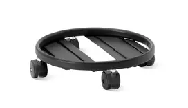 Nicoli 25cm padėklas su ratukais Carrello Rotondo, juodos spalvos