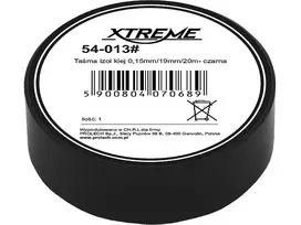 54-013# Xtreme Lipni izoliacinė juosta 0.15mm 19mm 20m - juoda