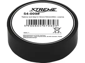 54-009# Xtreme Lipni izoliacinė juosta 0.13mm 19mm 20m - juoda