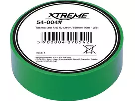 54-004# Xtreme Lipni izoliacinė juosta 0.13mm 15mm 10m - žalia