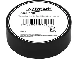 54-011# Xtreme Lipni izoliacinė juosta 0.15mm 15mm 20m - juoda