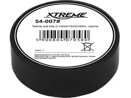 54-007# Xtreme Lipni izoliacinė juosta 0.13mm 15mm 20m- juoda